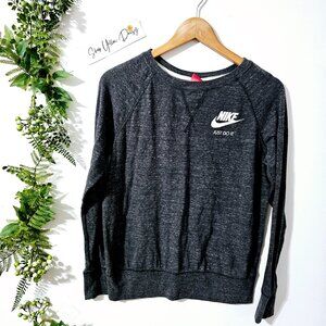 Nike Womens Just Do It Crewneck Sweatshirt Medium Dark Gray ~SW119.10